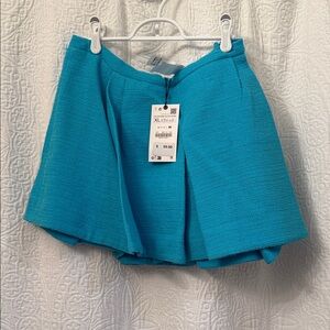 Blue Pleated Skort